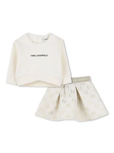 Karl Lagerfeld Babies' Jersey Skirt (set Of Two) In Neutrals