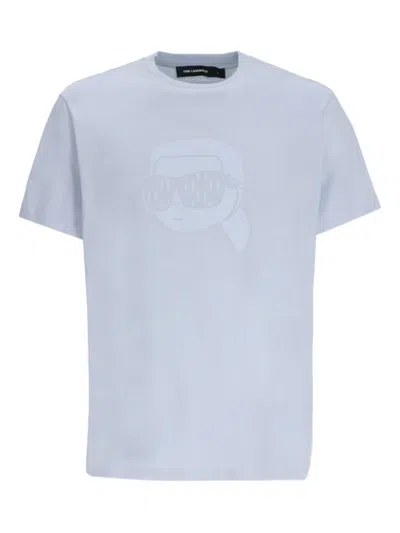 Karl Lagerfeld T-shirt Aus Jersey In Blue