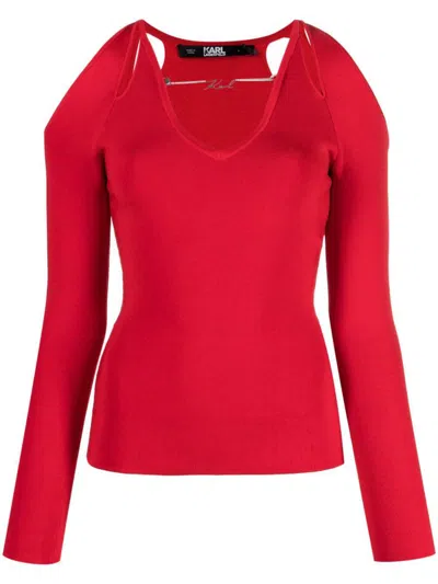 Karl Lagerfeld Jerseys & Knitwear In Red