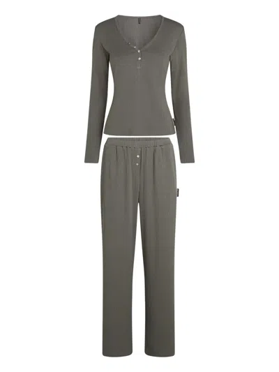 Karl Lagerfeld K Essential Ribbed Pajama Set