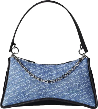 Pre-owned Karl Lagerfeld K Seven Element Denim Shoulder Bag In Blue