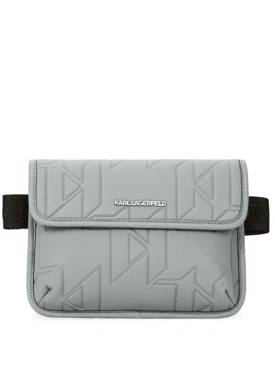 Karl Lagerfeld K Urban Monogram Belt Bag In Grey