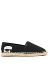 Karl Lagerfeld Ikonik Nft Kamini Espadrilles In Black