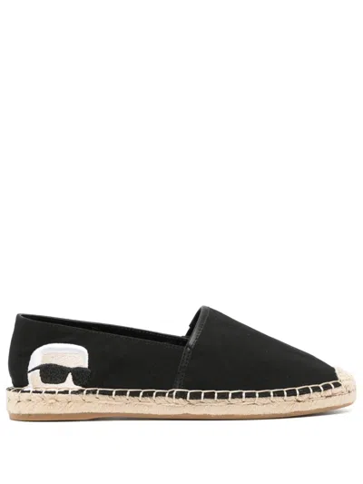 Karl Lagerfeld Ikonik Nft Kamini Espadrilles In Black