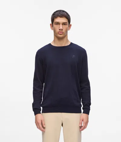 Karl Lagerfeld Kameo Crewneck Sweater In Blue