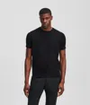 Karl Lagerfeld Kameo Short-sleeved Sweatshirt In Black