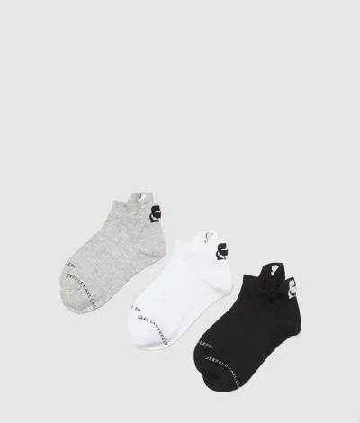 Karl Lagerfeld Kameo Short Socks – 3 Pack In Multi
