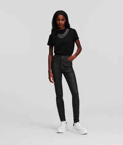 Karl Lagerfeld Kameo Skinny Jeans In Black