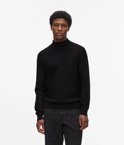 Karl Lagerfeld Kameo Turtleneck Sweater In Black