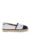 Karl Lagerfeld Kamini Espadrilles In White And Black In White