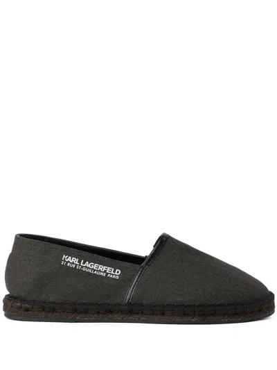 Karl Lagerfeld Kamino Locator Espadrilles In Black