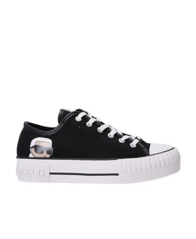 Karl Lagerfeld Kampus Max Lace-up Sneakers In Black