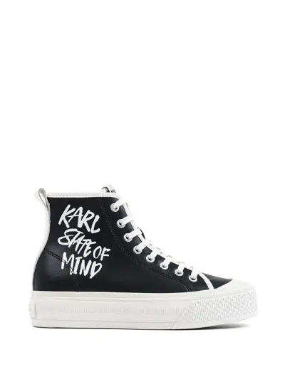 Karl Lagerfeld Kampus Max V High-top Sneakers In Black