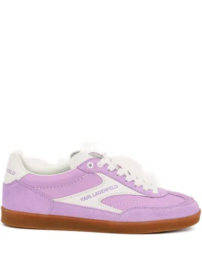 Karl Lagerfeld Kandidate Suede Leather Sneakers In Purple