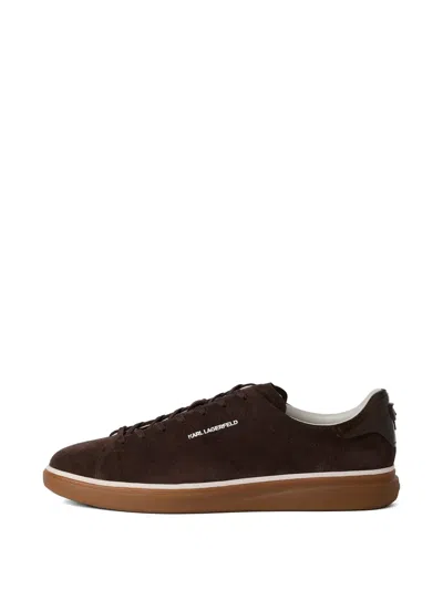 Karl Lagerfeld Ikon Nft Kane Suede Sneakers In Brown