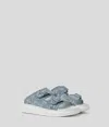 Karl Lagerfeld Kapri Denim Rhinestone Slippers
