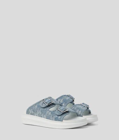 Karl Lagerfeld Kapri Denim Rhinestone Slippers
