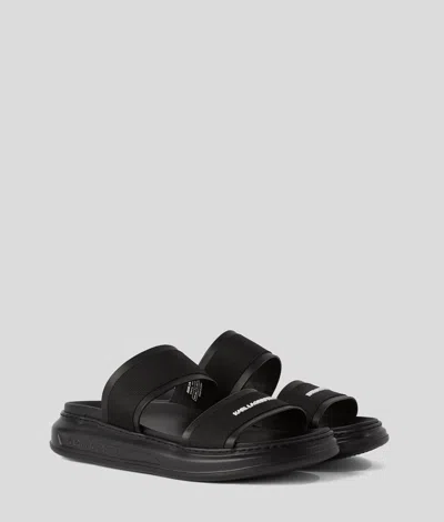 Karl Lagerfeld Kapri Dual Strap Sandals In Black