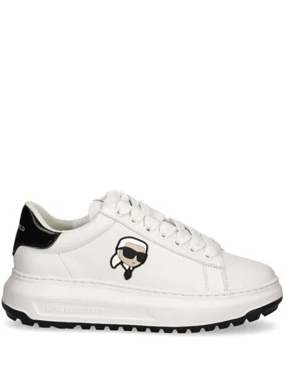 Karl Lagerfeld Ikonik Nft Kapri Leather Sneakers In Weiss