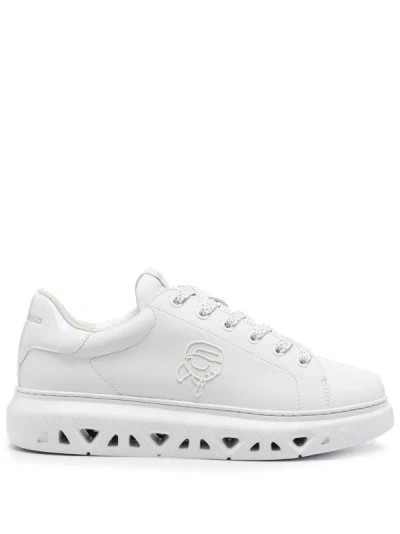 Karl Lagerfeld Nft Kapri Leather Trainers In White