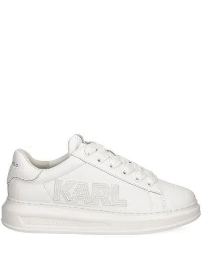 Karl Lagerfeld Kapri Leather Sneakers In White