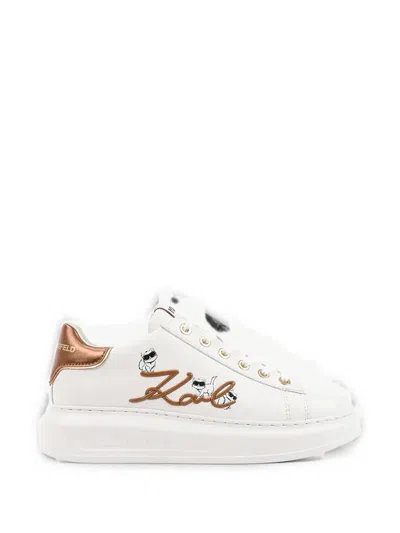 Karl Lagerfeld Kapri Logo-patch Platform Sneakers In Multi