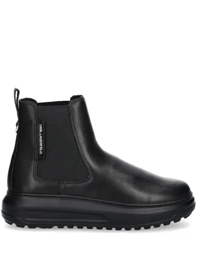 Karl Lagerfeld Kapri Lug Gore Boots In Schwarz