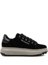 Karl Lagerfeld Kapri Lug Lace-up Logo Sneakers In Black