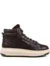 Karl Lagerfeld Kapri Lug Padded-detail Hiking Boots In Brown