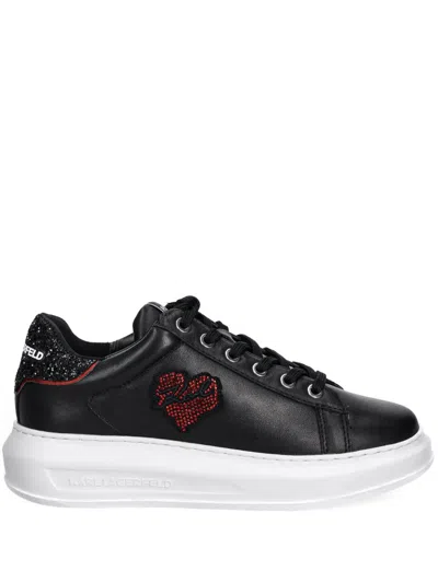 Karl Lagerfeld Kapri Metal Maison Glitter Sneakers In Schwarz