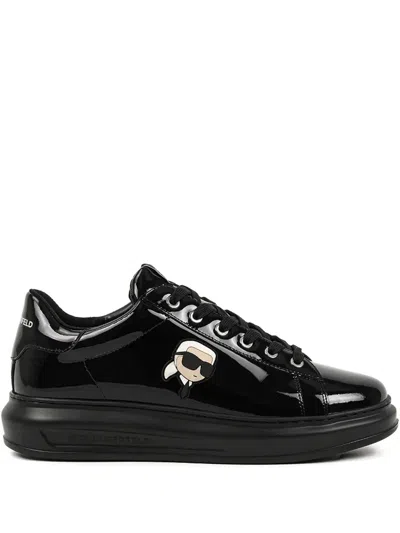 Karl Lagerfeld Kapri Nft Leather Sneakers In Black