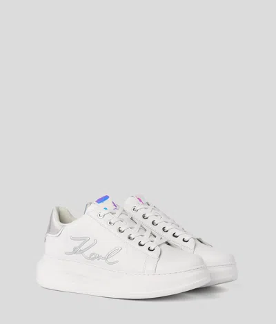 Karl Lagerfeld Kapri Signia Leather Sneakers In Multi