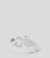 Karl Lagerfeld Kapri Signia Rhinestone Sneakers In White