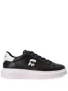 Karl Lagerfeld Ikokik Nft Kapri Leather Sneakers In Black