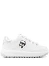 Karl Lagerfeld Dolce & Gabbana Black And White Fabric Sneakers In Weiss