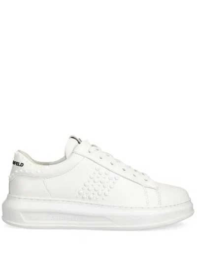 Karl Lagerfeld Kapri Stud Kounter Sneakers In White