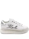 Karl Lagerfeld Kapri Leather Platform Sneakers In White