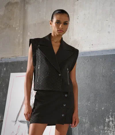 Karl Lagerfeld Karl Archive Gilet Handpicked By Hun Kim In Black