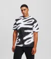 Karl Lagerfeld Karl Autograph Graffiti T-shirt In Black