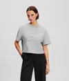 Karl Lagerfeld Mc Gray Autograph 3d T-shirt In Gray
