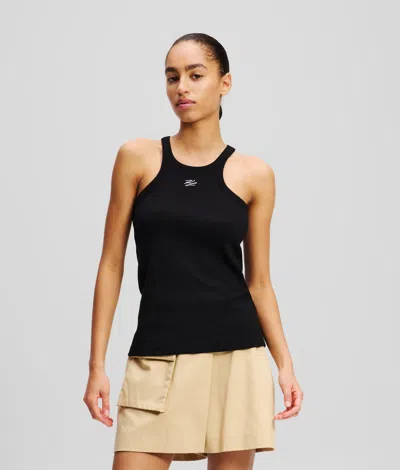Karl Lagerfeld Karl Autograph Tank Top In Black