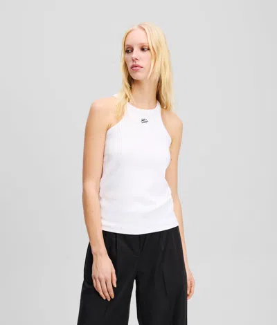 Karl Lagerfeld Karl Autograph Tank Top In White