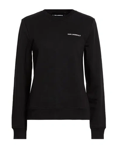 Karl Lagerfeld Karl Cares Woman Sweatshirt Black Size L Organic Cotton, Polyester