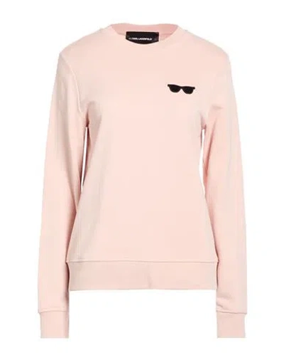 Karl Lagerfeld Karl Cares Woman Sweatshirt Light Pink Size S Organic Cotton
