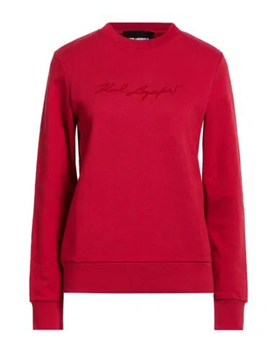 Karl Lagerfeld Karl Cares Woman Sweatshirt Red Size S Organic Cotton