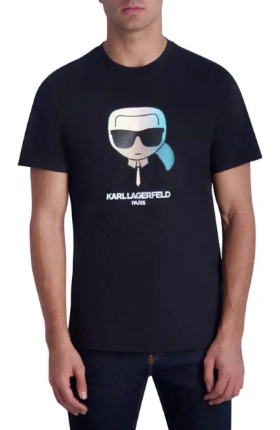 Karl Lagerfeld Karl Character Cotton Graphic T-shirt In Black