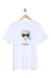 Karl Lagerfeld Karl Character Cotton Graphic T-shirt In White