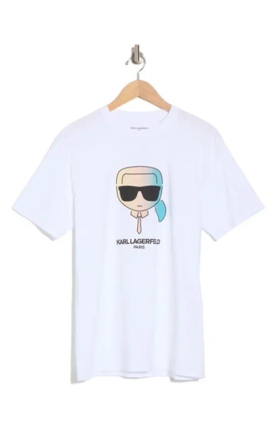 Karl Lagerfeld Karl Character Cotton Graphic T-shirt In White