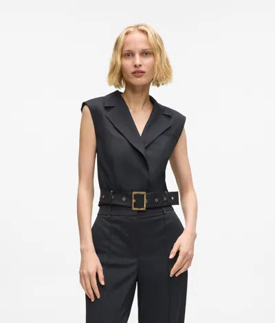 Karl Lagerfeld Karl Dna Studded Gilet In Blue