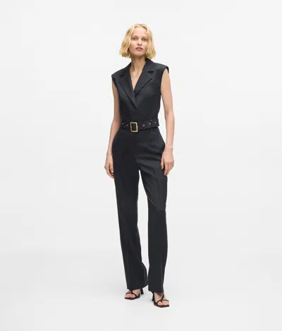 Karl Lagerfeld Karl Dna Studded Pants In Blue